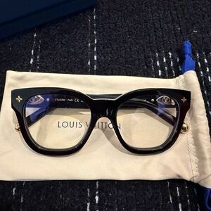 Louis Vuitton Black and Gold Glasses